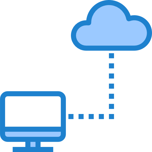 cloud computing srip Blue Icône