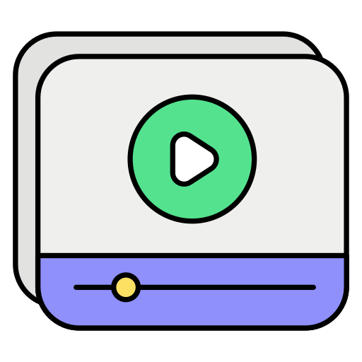온라인 비디오 Generic color lineal-color icon