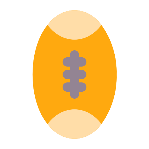 piłka do rugby Generic color fill ikona