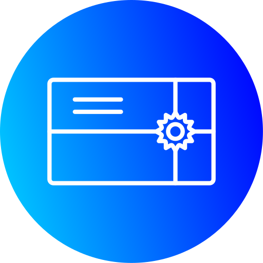 Gift card Generic gradient fill icon