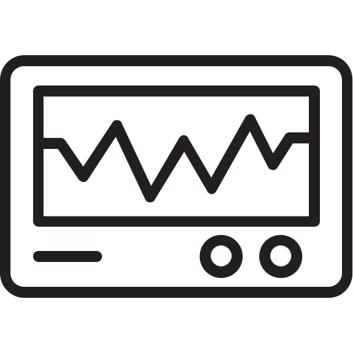 monitor de ecg Generic black outline Ícone