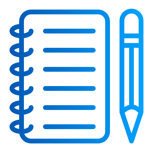 Ручка и бумага Generic gradient outline иконка