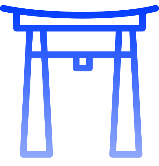 tempel Generic gradient outline icoon