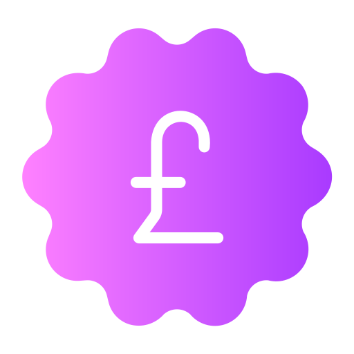 Pound Generic gradient fill icon