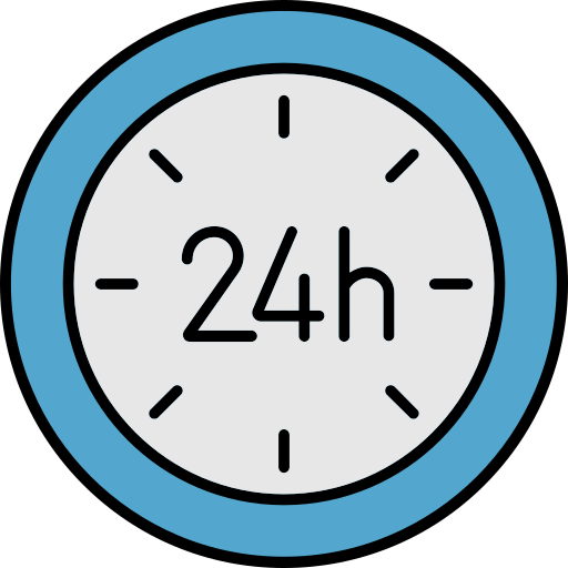 24時間 Generic color lineal-color icon