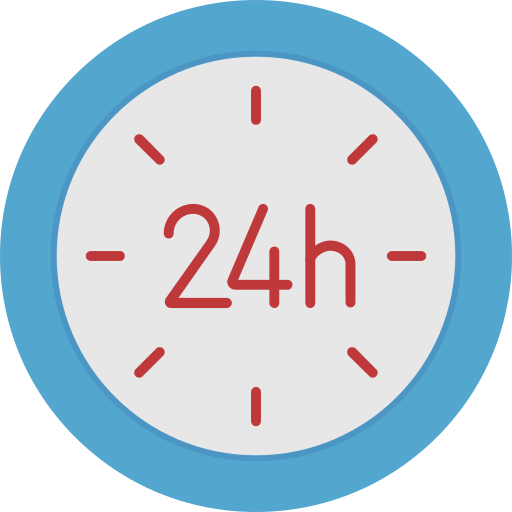 24 hour Generic color fill icon