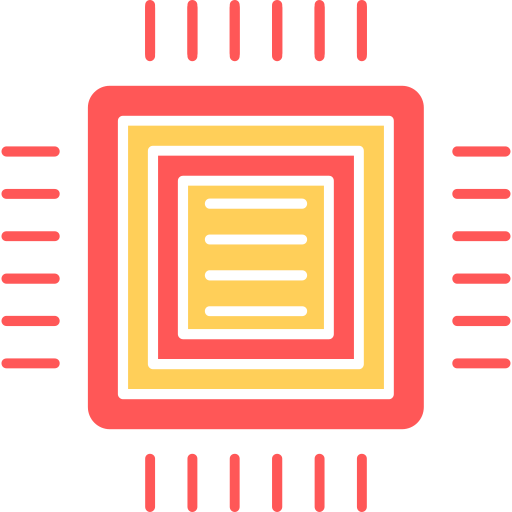procesor Generic color fill ikona