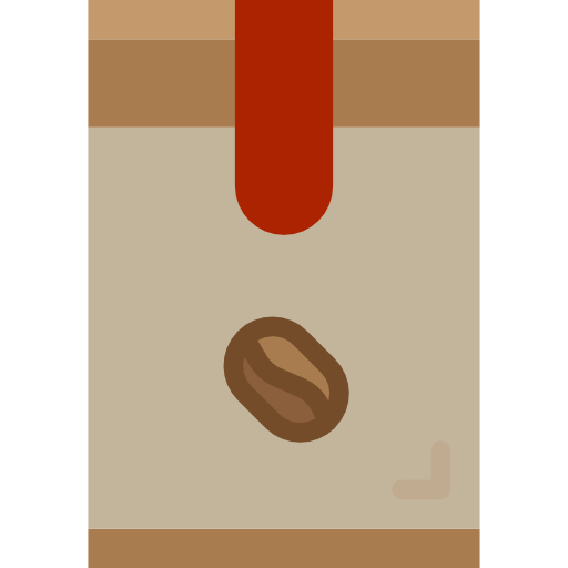 Coffee bag srip Flat icon