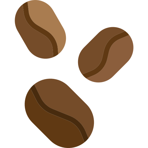 granos de café srip Flat icono
