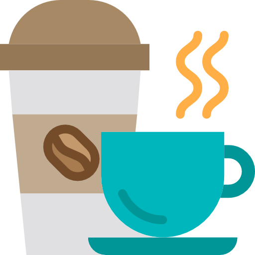 koffie srip Flat icoon
