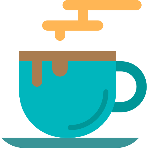 Горячий кофе srip Flat иконка