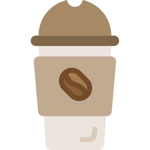 café helado srip Flat icono