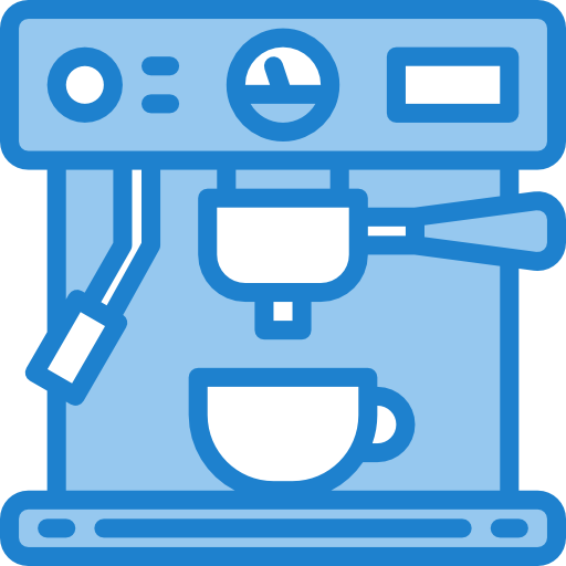 커피 머신 srip Blue icon