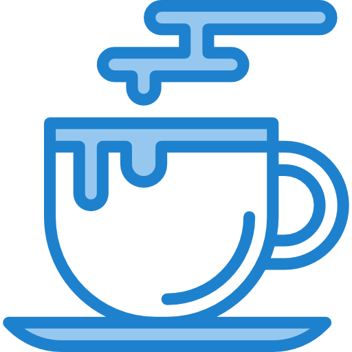 café caliente srip Blue icono