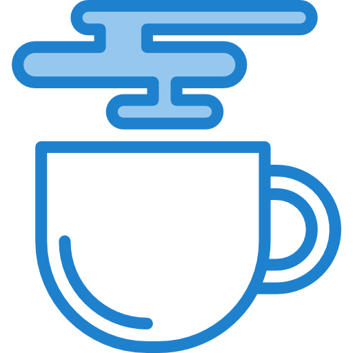 Hot coffee srip Blue icon