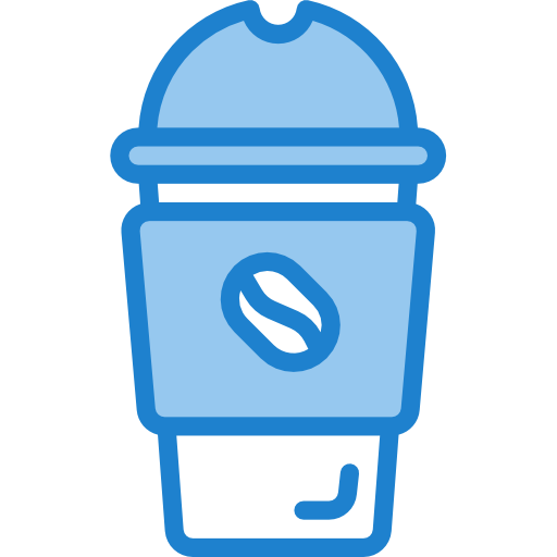 Ice coffee srip Blue icon