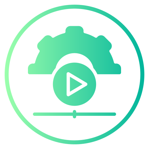 Video player Generic gradient fill icon
