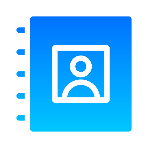 Phone book Generic gradient fill icon