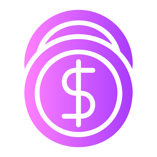 monete Generic gradient fill icona