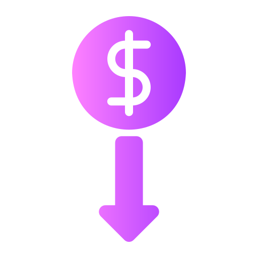 Price down Generic gradient fill icon