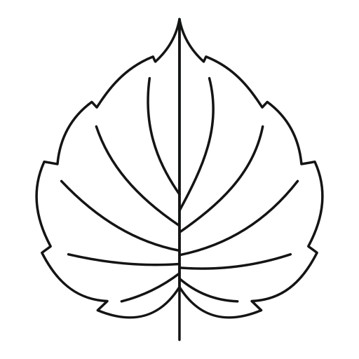 Hazel leaf Generic outline icon