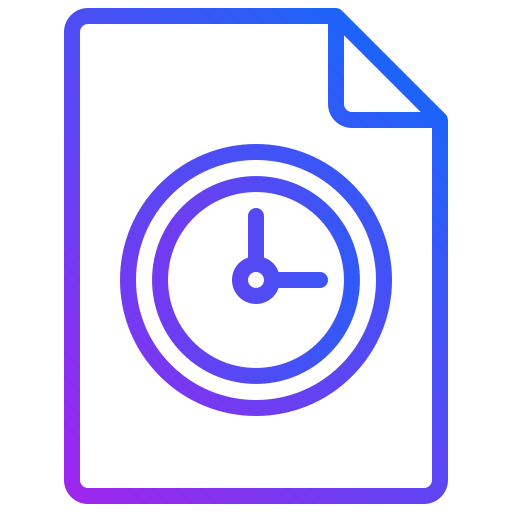 Time Generic gradient outline icon