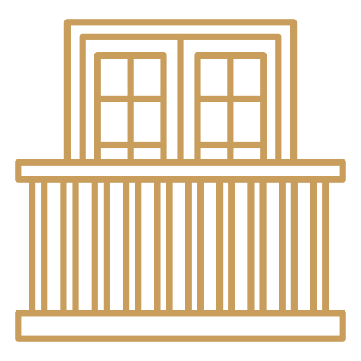 balkon Generic color outline icoon