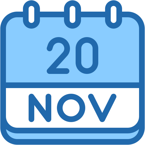 November 20 Generic color lineal-color icon