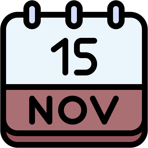 15 novembre Generic color lineal-color icona