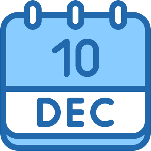10 de diciembre Generic color lineal-color icono