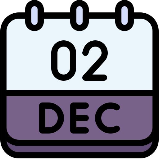 2 grudnia Generic color lineal-color ikona