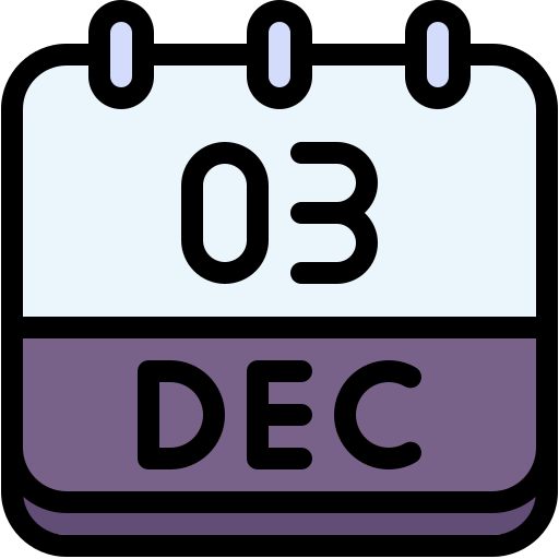 3. dezember Generic color lineal-color icon