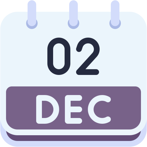 2 dicembre Generic color fill icona