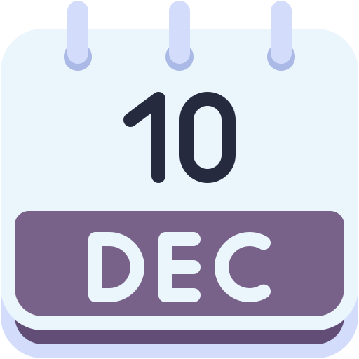 10 grudnia Generic color fill ikona