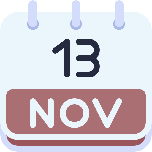 13 novembre Generic color fill icona