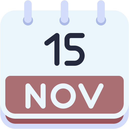 15 novembre Generic color fill icona