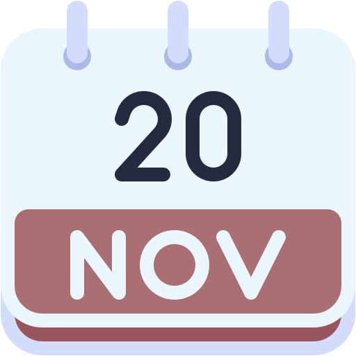 20 novembre Generic color fill icona