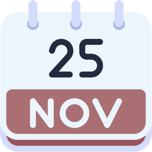 25 novembre Generic color fill icona