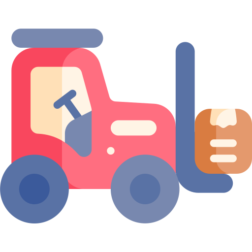 Forklift Kawaii Flat icon