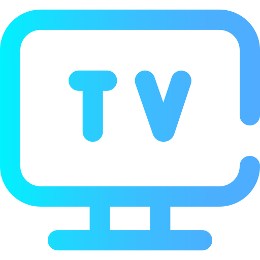 テレビ Super Basic Omission Gradient icon