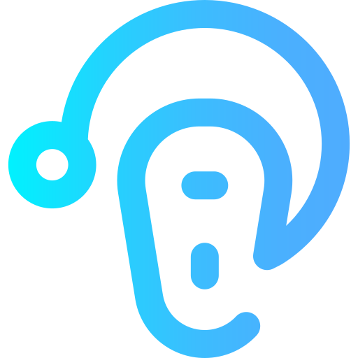 aide auditive Super Basic Omission Gradient Icône