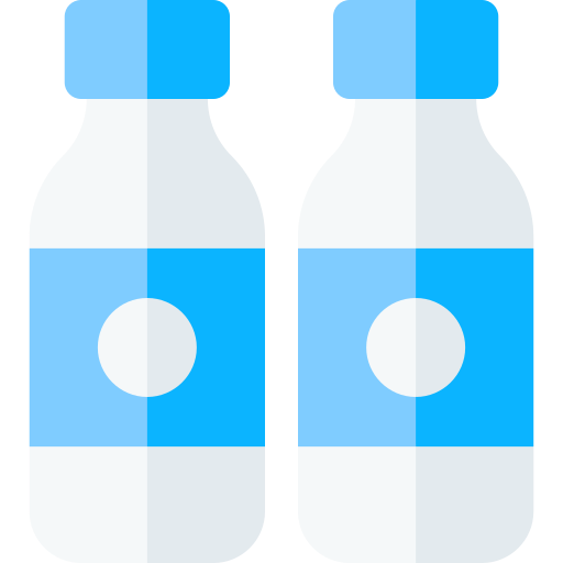 bottiglia di latte Basic Rounded Flat icona