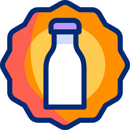 les produits laitiers Basic Accent Lineal Color Icône