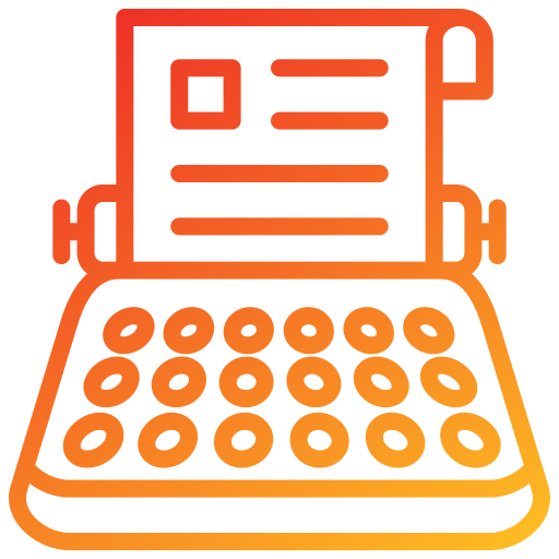 Typewriter Generic gradient outline icon