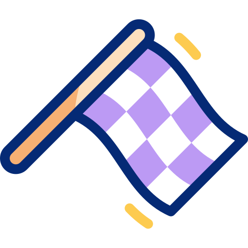 bandera de carrera Basic Accent Lineal Color icono
