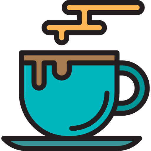 heißer kaffee srip Lineal Color icon