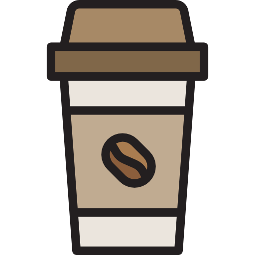 Paper cup srip Lineal Color icon