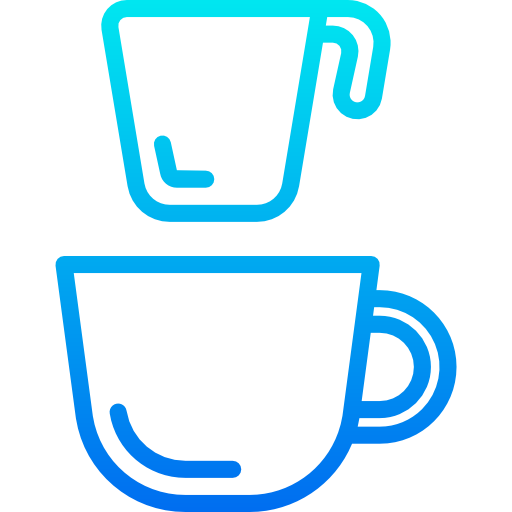 taza de café srip Gradient icono