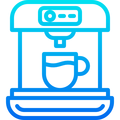 máquina de café srip Gradient Ícone