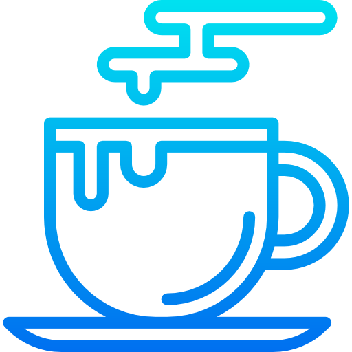 Горячий кофе srip Gradient иконка